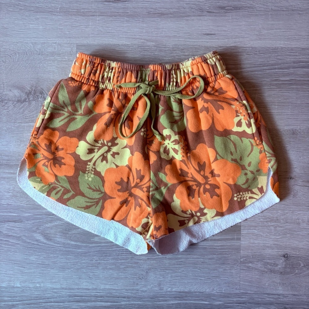 Wild Fable Hawaiian Pull On Shorts Orange Sz XS